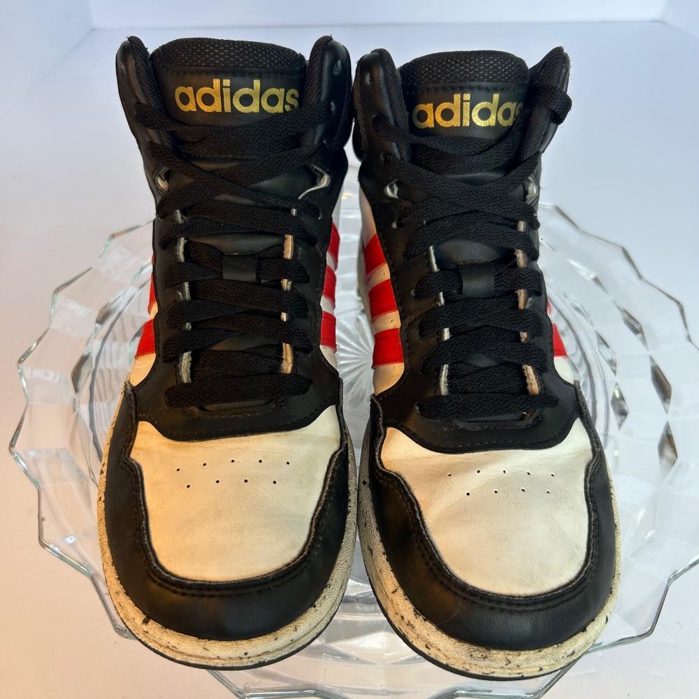 Adidas Hoops Mid 3.0 Basketball Shoes Sneakers Red Stripes Youth Size 3